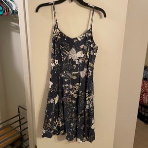 Gray, skinny strapped dress